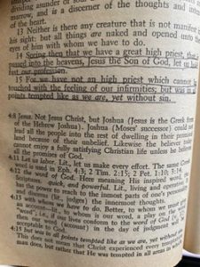Bible page with text underlined